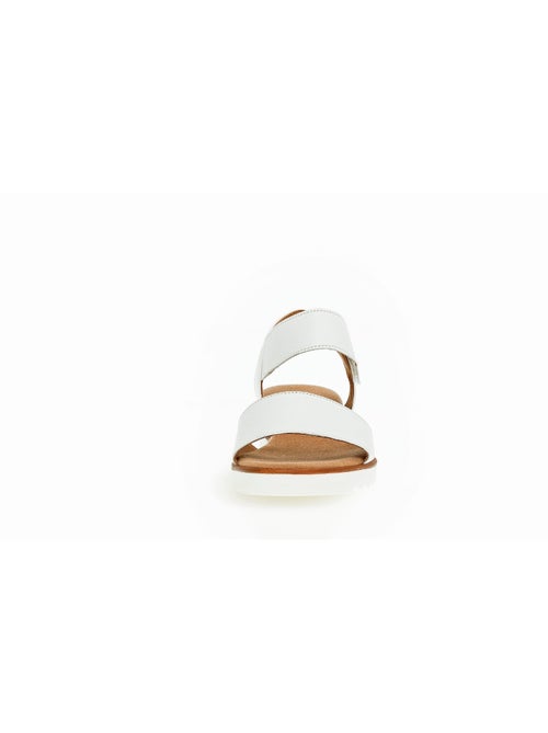 Sandales  en cuir lisse - Kiabi