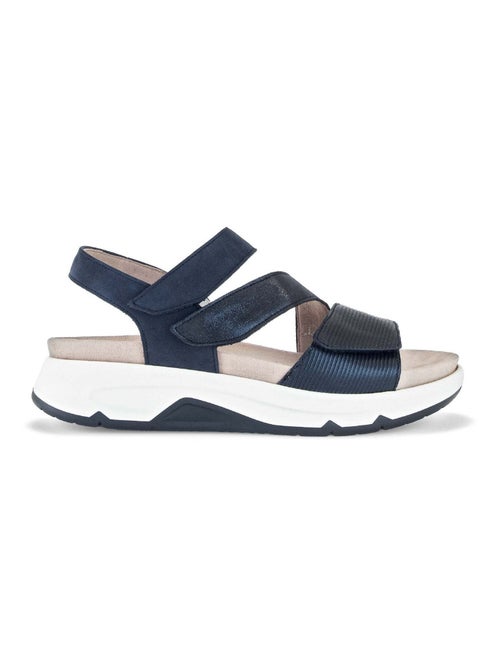 Sandales  en cuir lisse - Kiabi