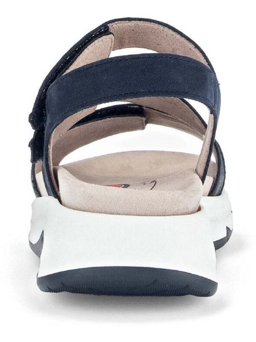 Sandales  en cuir lisse - Kiabi