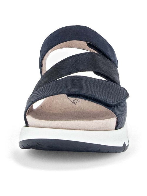 Sandales  en cuir lisse - Kiabi