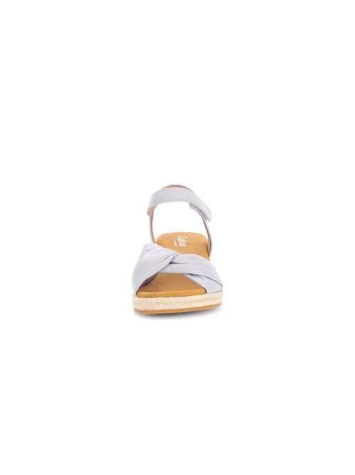 Sandales  en cuir lisse - Kiabi