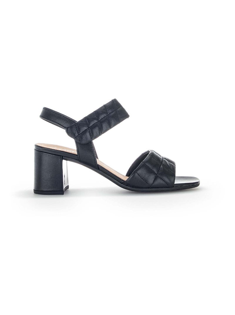 Sandales  en cuir lisse Gabor Noir Noir - Kiabi