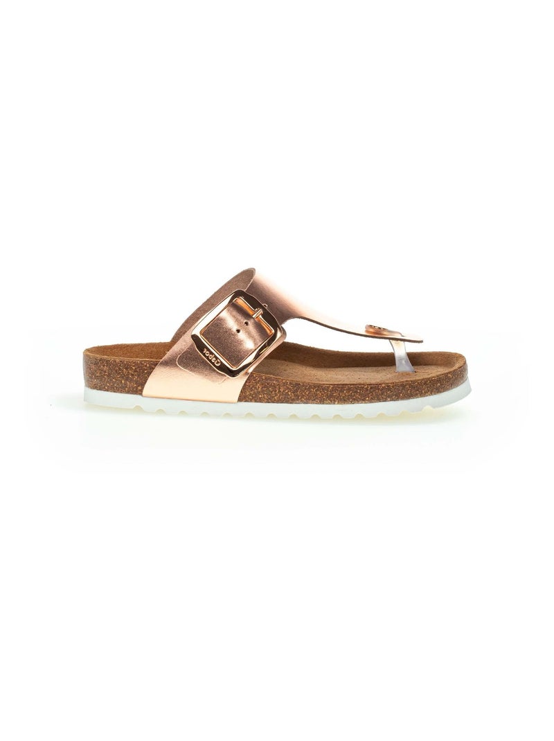 Sandales  en cuir lisse Gabor Rose - Kiabi