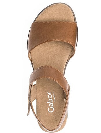 Sandales en cuir lisse