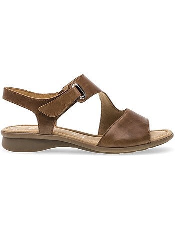 Sandales en cuir lisse