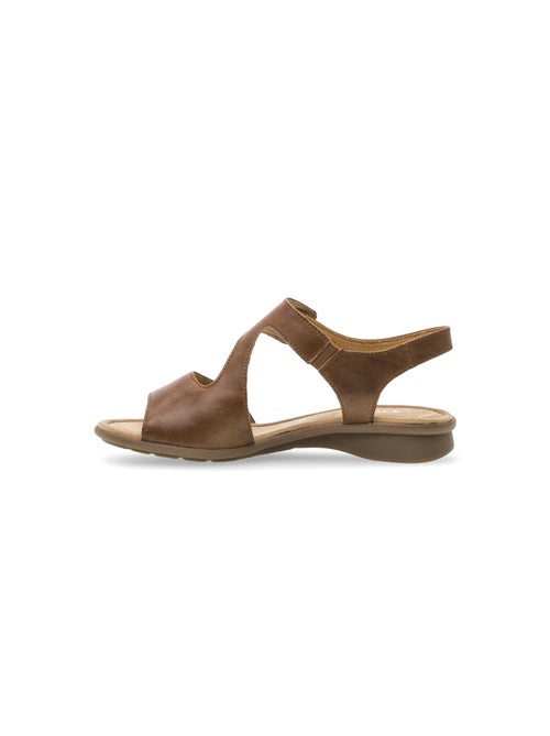 Sandales  en cuir lisse - Kiabi