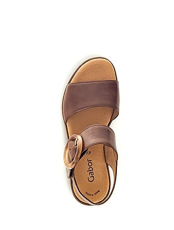 Sandales en cuir lisse