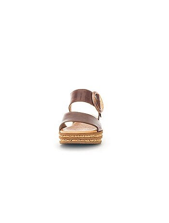 Sandales en cuir lisse