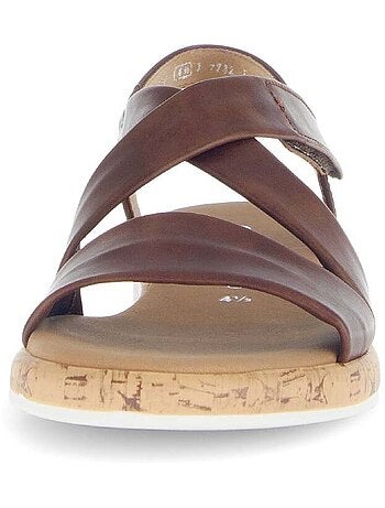 Sandales en cuir lisse