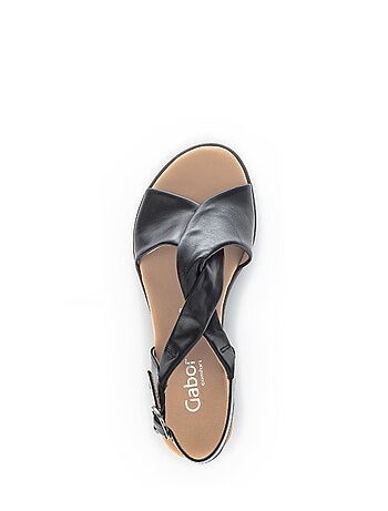 Sandales en cuir lisse