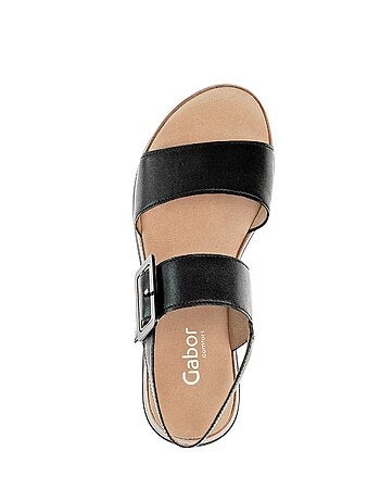 Sandales en cuir lisse