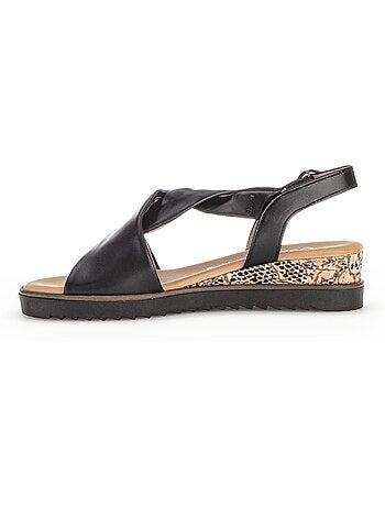 Sandales Compensées Cuir Gabor Cervo