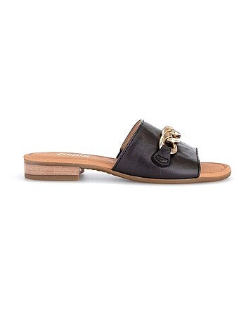 Sandales en cuir lisse