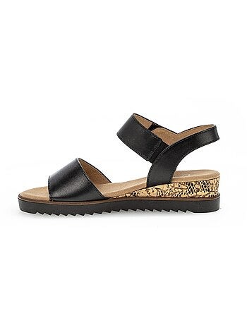 Sandales en cuir lisse