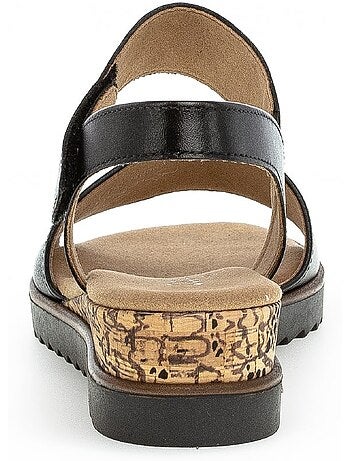 Sandales en cuir lisse