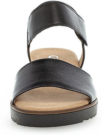 Sandales en cuir lisse