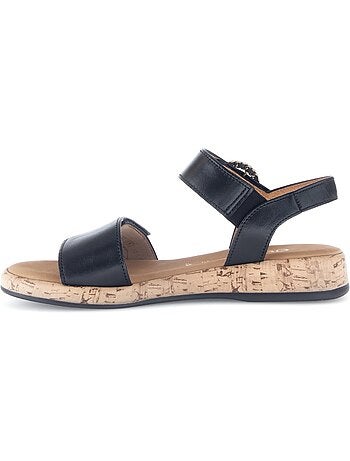 Sandales en cuir lisse