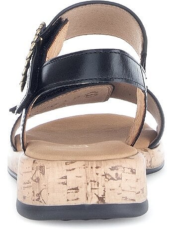 Sandales en cuir lisse