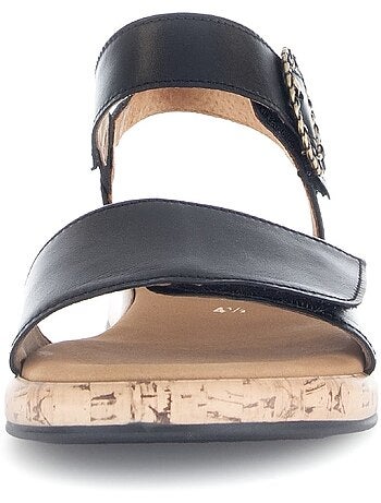 Sandales en cuir lisse