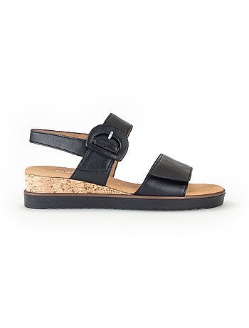 Sandales en cuir lisse