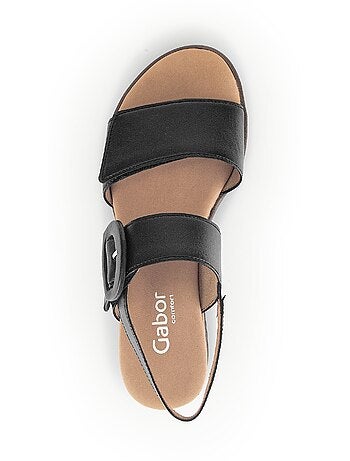 Sandales en cuir lisse