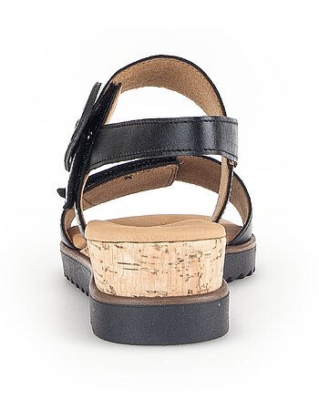 Sandales en cuir lisse