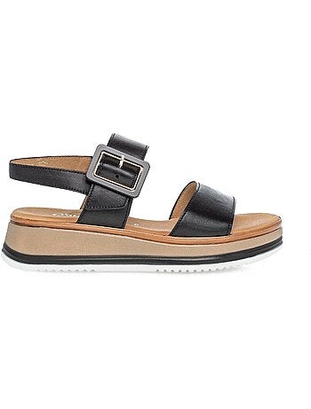 Sandales en cuir lisse