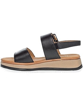 Sandales en cuir lisse