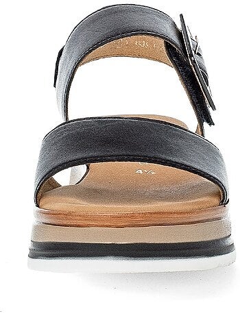 Sandales en cuir lisse