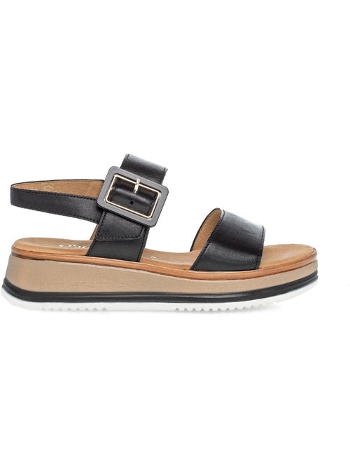 Sandales en cuir lisse - Kiabi Sandales en cuir lisse - Kiabi