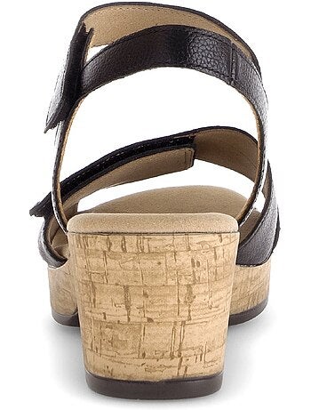 Sandales en cuir lisse