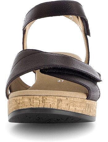 Sandales en cuir lisse