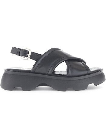 Sandales en cuir lisse