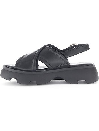 Sandales en cuir lisse