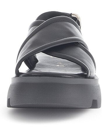 Sandales en cuir lisse