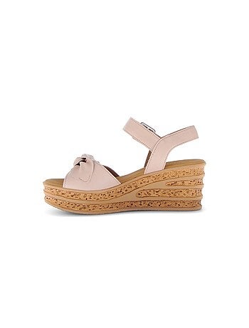 Sandales en cuir lisse