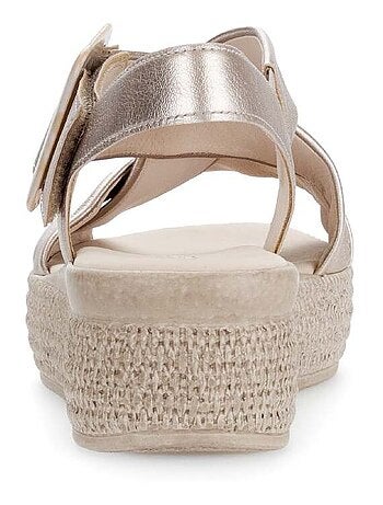 Sandales en cuir métallisé