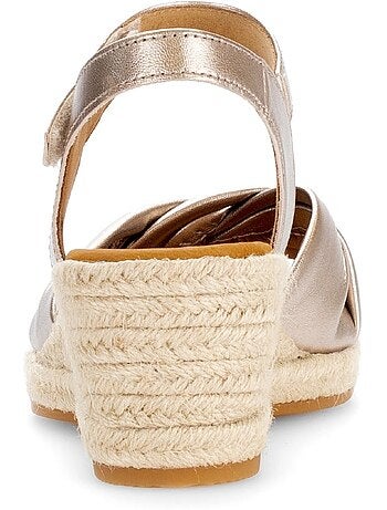 Sandales en cuir métallisé