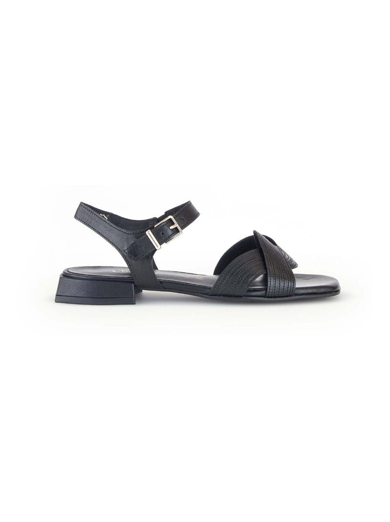 Sandales  en cuir Noir Noir - Kiabi