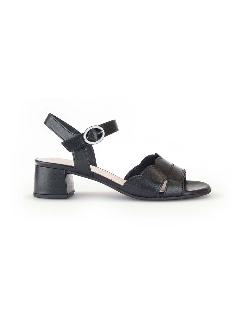 Sandales  en cuir Noir Noir - Kiabi