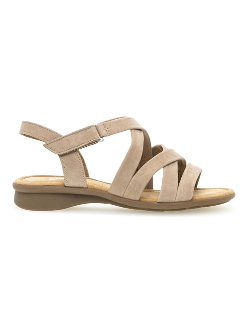 Sandales  en cuir nubuck - Kiabi