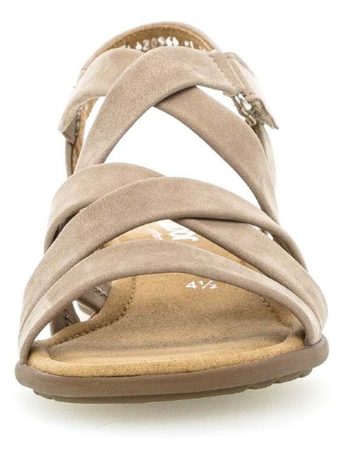 Sandales  en cuir nubuck - Kiabi
