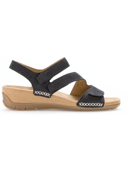 Sandales  en cuir nubuck - Kiabi