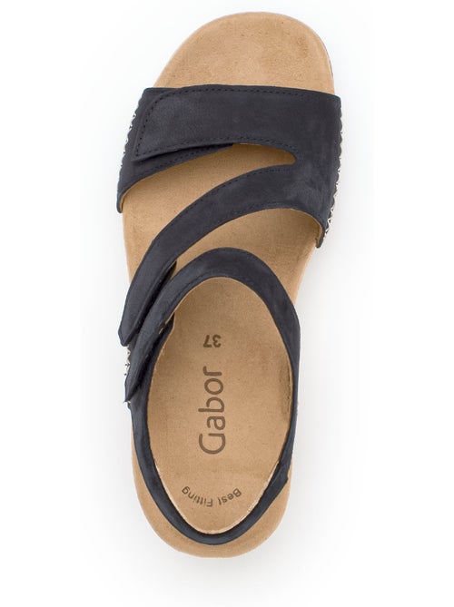 Sandales  en cuir nubuck - Kiabi