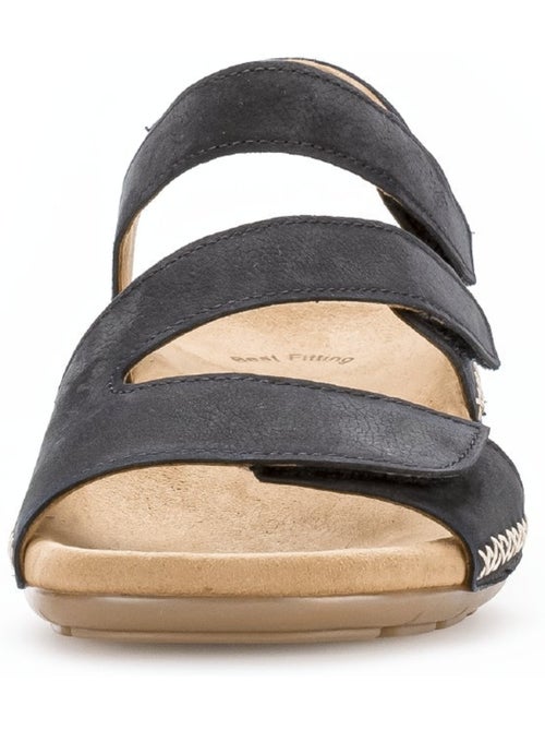 Sandales  en cuir nubuck - Kiabi