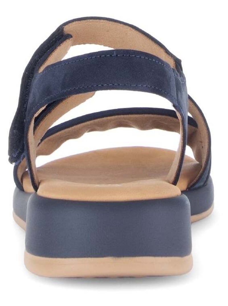 Sandales  en cuir nubuck Bleu - Kiabi