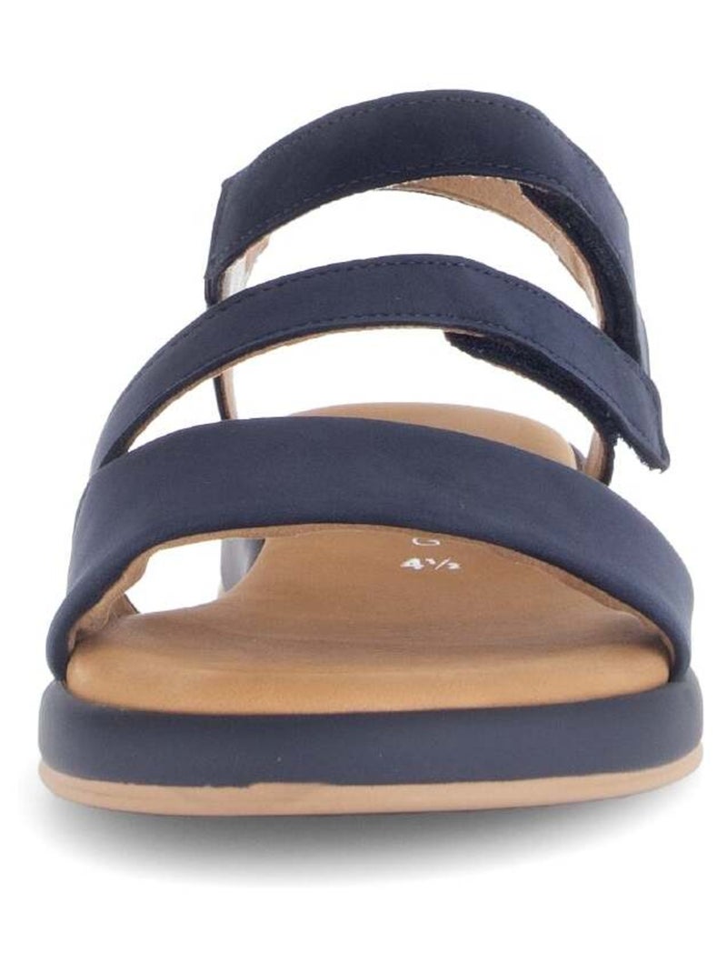 Sandales  en cuir nubuck Bleu - Kiabi