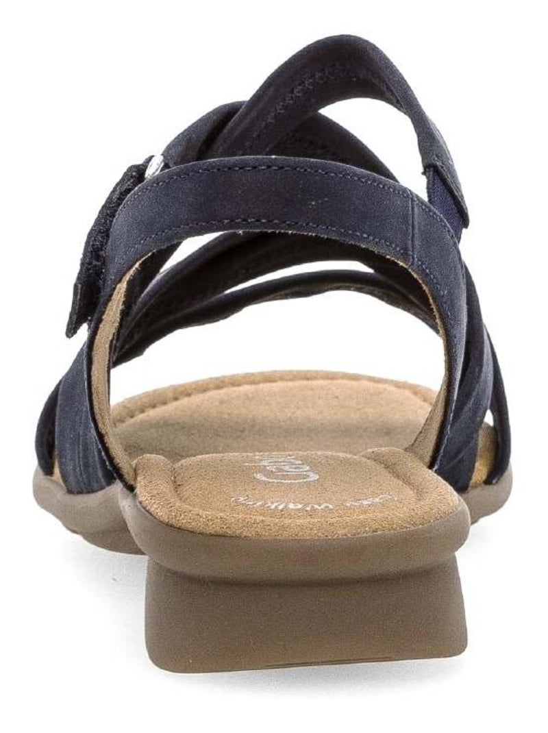 Sandales  en cuir nubuck Bleu - Kiabi