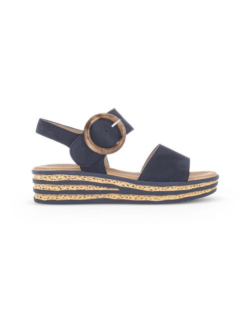 Sandales  en cuir nubuck - Kiabi