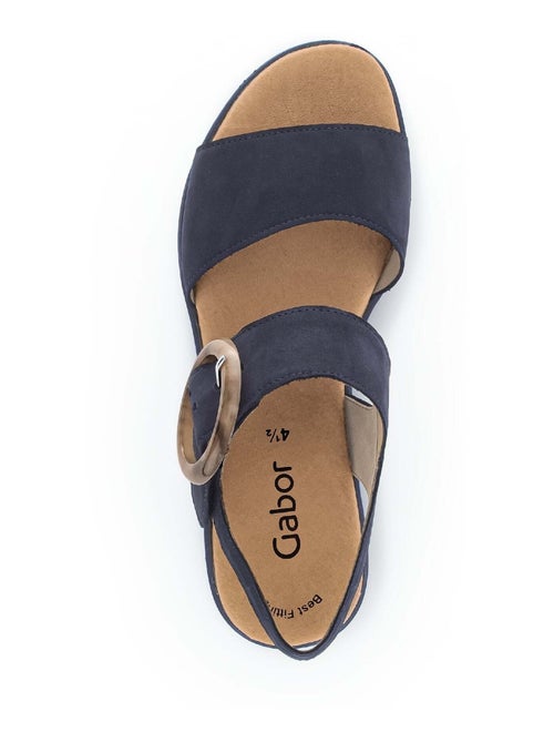 Sandales  en cuir nubuck - Kiabi